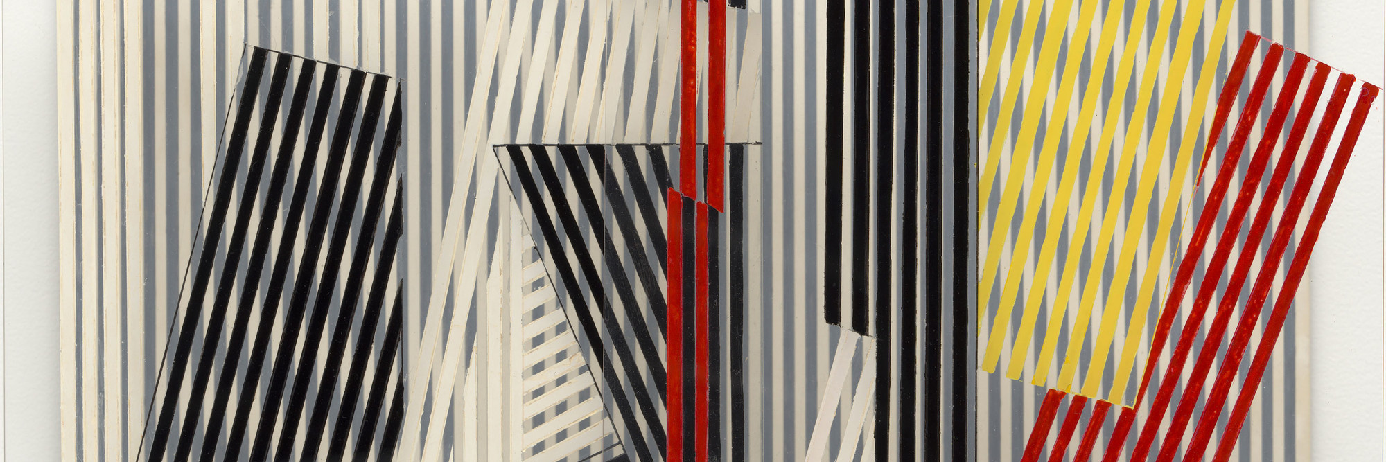 Jesús Rafael Soto (Venezuelan, 1923–2005). Doble transparencia (Double Transparency) (detail). 1956. Oil on plexiglass and wood with metal rods and bolts, 21 5/8 × 21 5/8 × 12 5/8″ (55 × 55 × 32 cm). The Museum of Modern Art, New York. Gift of Patricia Phelps de Cisneros through the Latin American and Caribbean Fund in honor of Ana Teresa Arismendi. © 2020 Artists Rights Society (ARS), New York/ADAGP, Paris