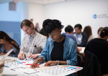 Torolab’s Transborder Workshop: Usonian Walls, September 14, 2017. Photo: Beatriz Meseguer. © 2019 The Museum of Modern Art, New York