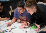 Torolab’s Transborder Workshop: Usonian Walls, September 14, 2017. Photo: Beatriz Meseguer. © 2019 The Museum of Modern Art, New York