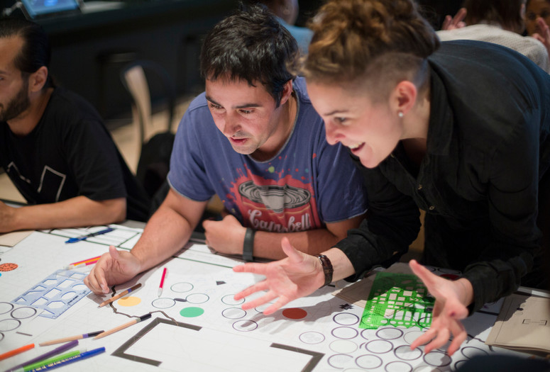 Torolab’s Transborder Workshop: Usonian Walls, September 14, 2017. Photo: Beatriz Meseguer. © 2019 The Museum of Modern Art, New York