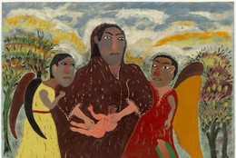 Hector Hyppolite. The Congo Queen. By 1946. Enamel, oil, and pencil on cardboard, 20 × 27 5/8&#34; (50.9 × 70.1 cm). Gift of Mr. and Mrs. Walter Bareiss
