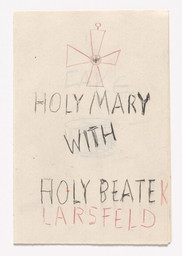 Rosemarie Trockel. Holy Mary from Book Drafts. 1978. Ink and colored pencil on seven pieces of paper, page (each): 6 1/8 × 4 1/8&#34; (15.6 × 10.5 cm). Anonymous gift. © 2019 Rosemarie Trockel/Artists Rights Society (ARS), New York/VG Bild-Kunst, Germany