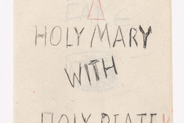 Rosemarie Trockel. Holy Mary from Book Drafts. 1978. Ink and colored pencil on seven pieces of paper, page (each): 6 1/8 × 4 1/8&#34; (15.6 × 10.5 cm). Anonymous gift. © 2019 Rosemarie Trockel/Artists Rights Society (ARS), New York/VG Bild-Kunst, Germany