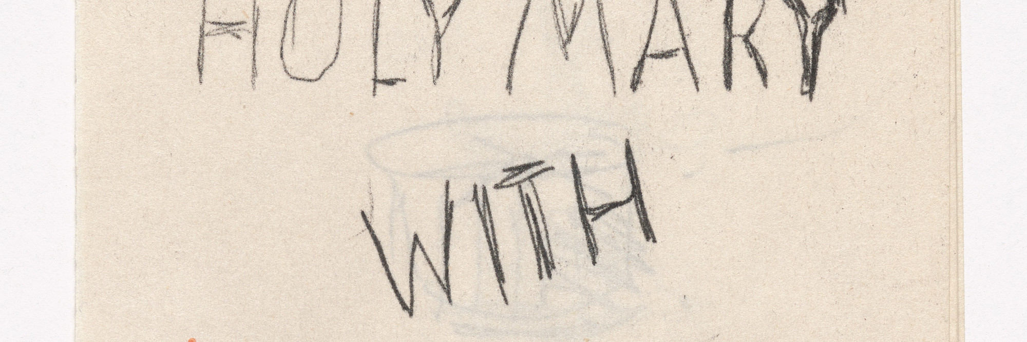 Rosemarie Trockel. Holy Mary from Book Drafts. 1978. Ink and colored pencil on seven pieces of paper, page (each): 6 1/8 × 4 1/8&#34; (15.6 × 10.5 cm). Anonymous gift. © 2019 Rosemarie Trockel/Artists Rights Society (ARS), New York/VG Bild-Kunst, Germany