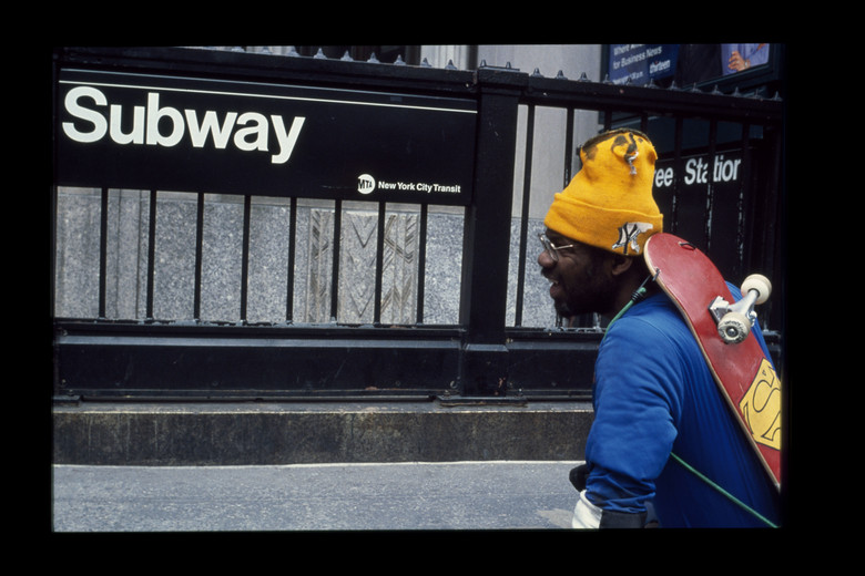Pope.L (American, born 1955). The Great White Way: 22 miles, 9 years, 1 street, Broadway, New York. 2001-09. Inkjet print, 10 × 15&#34; (25.4 × 38.1 cm). The Museum of Modern Art, New York. Acquired in part through the generosity of Jill and Peter Kraus, Anne and Joel S. Ehrenkranz, The Contemporary Arts Council of The Museum of Modern Art, The Jill and Peter Kraus Media and Performance Acquisition Fund, and Jill and Peter Kraus in honor of Michael Lynne. © Pope.L, courtesy the artist