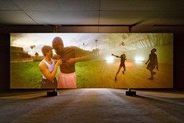 Wu Tsang. We hold where study. 2017. Two-channel video (color, sound), 18:56 min., dimensions variable. The Modern Women&#39;s Fund. © 2019 Wu Tsang