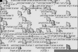 JODI, Joan Heemskerk, Dirk Paesmans. My%Desktop. 2002. Four-channel video (color, sound), 20 min. Committee on Media and Performance Art Funds. © 2019 JODI