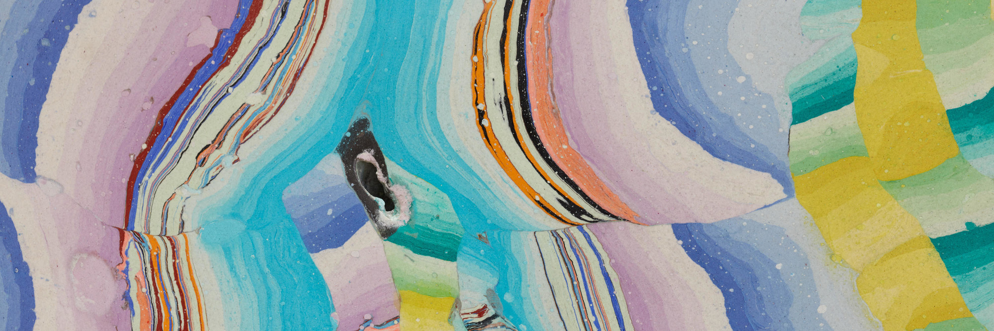 Kerstin Brätsch. Fossil Psychics for Christa (detail). 2019. Stucco-marmo. Commissioned on the occasion of the Museum of Modern Art’s 2019 reopening, courtesy the artist and Gavin Brown’s enterprise, New York