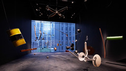 Rainforest V (variation 1). 1973/2015. Twenty objects, sound. Dimensions variable. Conceived by David Tudor, realized by Composers Inside Electronics, Inc. (John Driscoll, Phil Edelstein, and Matt Rogalsky). The Museum of Modern Art, New York. Committee on Media and Performance Art Funds. © 2019 David Tudor and Composers Inside Electronics Inc. Installation view, October 21, 2019–January 5, 2020, The Museum of Modern Art, New York. Image © 2019 The Museum of Modern Art. Photo: Heidi Bohnenkamp