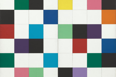 Ellsworth Kelly. Colors for a Large Wall. 1951. Oil on canvas, sixty-four panels. 7&#39; 10 1/2&#34; x 7&#39; 10 1/2&#34; (240 x 240 cm). Gift of the artist. © 2018 Ellsworth Kelly