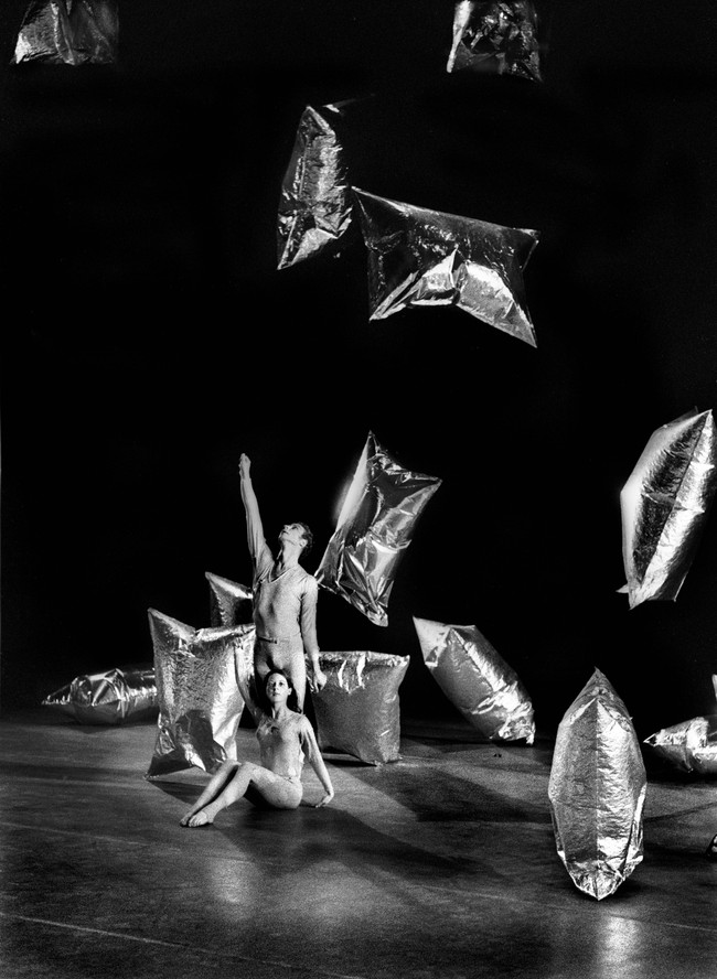 Merce Cunningham and Meg Harper in RainForest at the Brooklyn Academy of Music, 1969