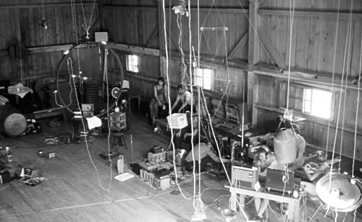 Preparation for Rainforest IV at New Music in New Hampshire, July 1973