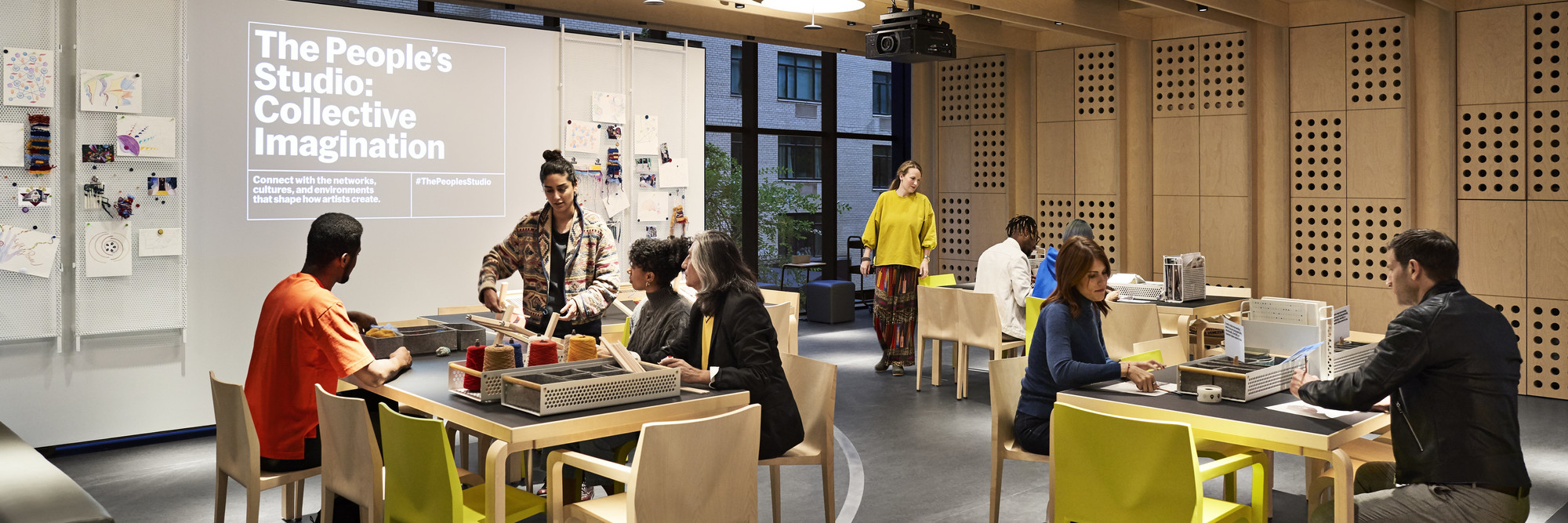 The People’s Studio: Collective Imagination at the Paula and James Crown Creativity Lab. Photo: Noah Kalina