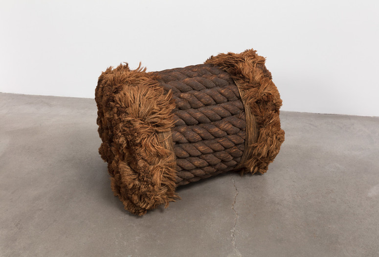 Jackie Winsor. Chunk Piece. 1970. Hemp, 27 × 38 × 27" (68.6 × 96.5 × 68.6 cm). Promised gift of Alice and Tom Tisch. © Jackie Winsor