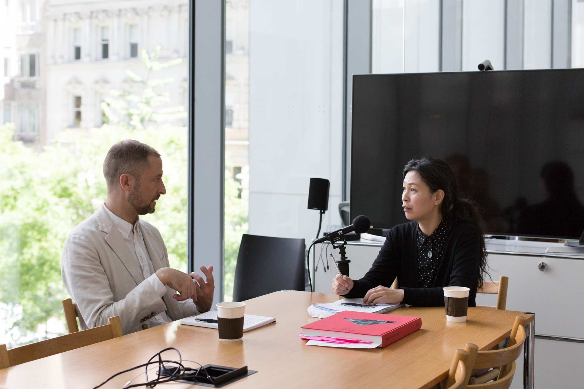 Stuart Comer and Haegue Yang. Photo: Rose Liu