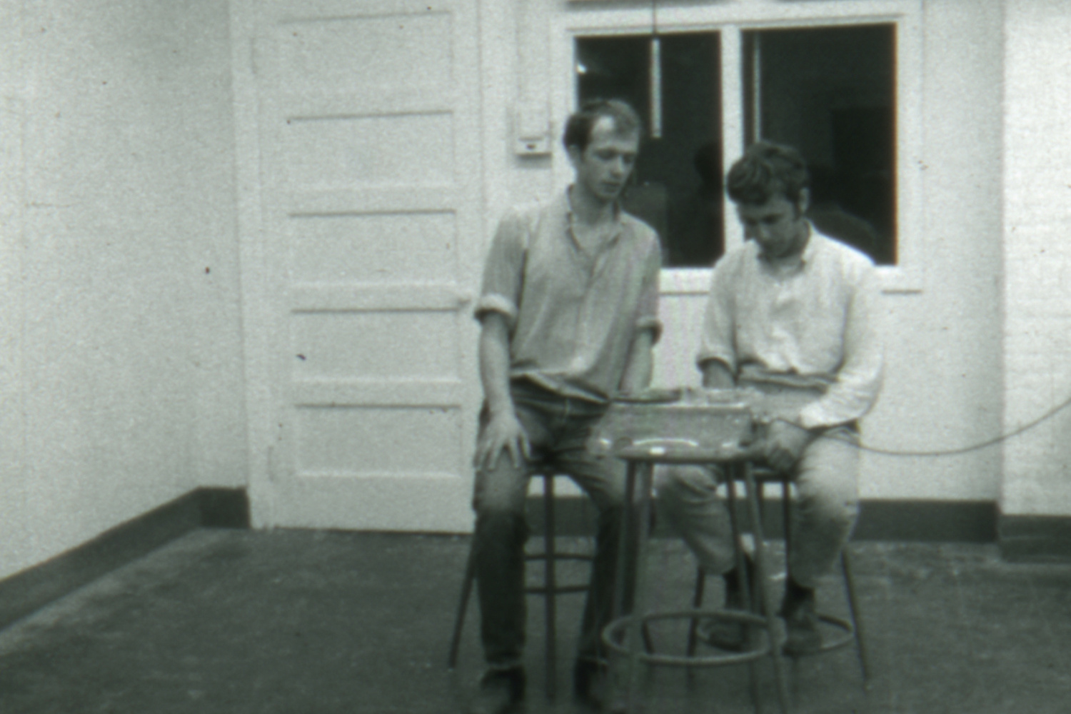The Director and His Actor Look at Footage Showing Preparations for an Unmade Film (2). 1968. USA. Directed by Morgan Fisher. Courtesy the artist