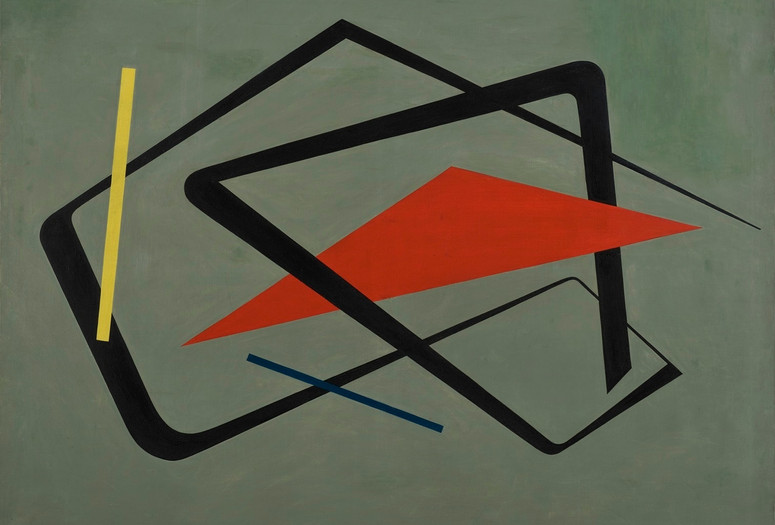 María Freire (Uruguayan, 1917–2015). Untitled. 1954. Oil on canvas, 36 1/4 × 48 1/16″ (92 × 122 cm). The Museum of Modern Art, New York. Gift of Patricia Phelps de Cisneros through the Latin American and Caribbean Fund in honor of Gabriel Pérez‑Barreiro