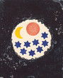 Betye Saar. The Mystic Galaxy (detail). 1966. Etching with relief-printed found objects,plate: 17 1/2 × 8 1/4" (44.5 × 20.9 cm); sheet: 19 15/16 × 10 7/8" (50.7 × 27.7 cm). Gift of Alison Saar and Thomas Leeser