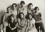 August Sander. Birthday Party [below, center Sigrid Sander]. 1927. Gelatin silver print. 10 3/16 x 7 3/8&#34; (25.8 x 18.7 cm). Acquired through the generosity of the family of August Sander. © 2019 Die Photographische Sammlung / SK Stiftung Kultur - August Sander Archiv, Cologne / ARS, NY