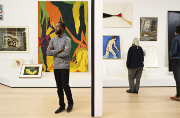 Installation view of The Shape of Shape—Artist’s Choice: Amy Sillman, The Museum of Modern Art, New York, October 21, 2019–April 20, 2020. Photo: Noah Kalina