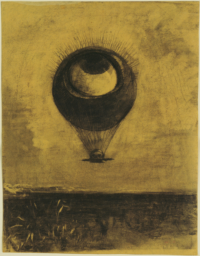 Odilon Redon. Eye-Balloon (Œil-ballon). 1878