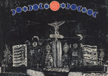 Betye Saar. Lo, The Mystique City. 1965. Etching and aquatint with relief-printed found objects, plate (irreg.): 18 1/2 × 19 13/16&#34; (47 × 50.4 cm); sheet: 19 13/16 × 22 15/16&#34; (50.3 × 58.3 cm). The Museum of Modern Art, New York. The Candace King Weir Endowment for Women Artists. © Betye Saar, courtesy of the artist and Roberts Projects, Los Angeles. Digital Image © 2019 The Museum of Modern Art, New York, Photo by Rob Gerhardt