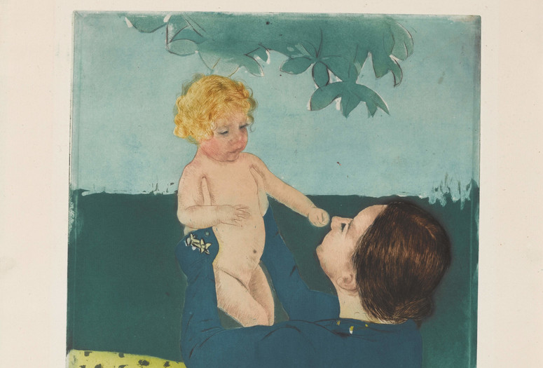 Mary Cassatt. Under the Horse-Chestnut Tree. 1896–97. Drypoint and aquatint, plate: 15 15/16 × 11 5/16" (40.5 × 28.7 cm); sheet: 19 11/16 × 15 3/8" (50 × 39 cm). Gift of Abby Aldrich Rockefeller