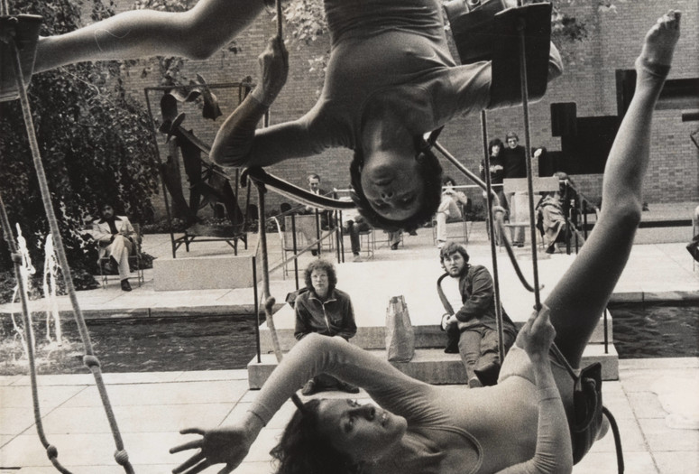 View of the performance, Multigravitational Experiment Group. Summergarden Program, May 31 and June 1, 1974. Museum-Related Photographs, 107. The Museum of Modern Art Archives, New York