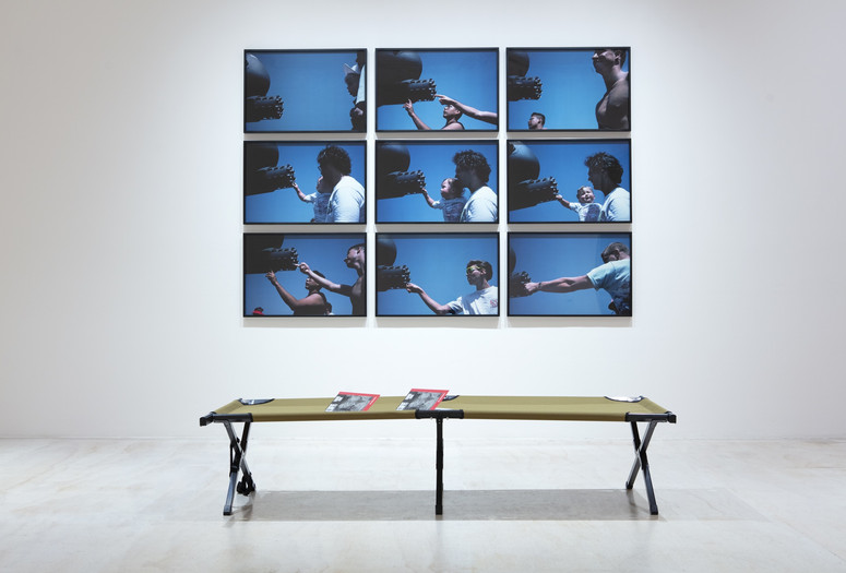Installation view of Allan Sekula, War Without Bodies (1991/1996) on view in the exhibition Theater of Operations: The Gulf Wars 1991–2011 at MoMA PS1, New York from November 3 to March 1, 2020. Photo by Matthew Septimus.