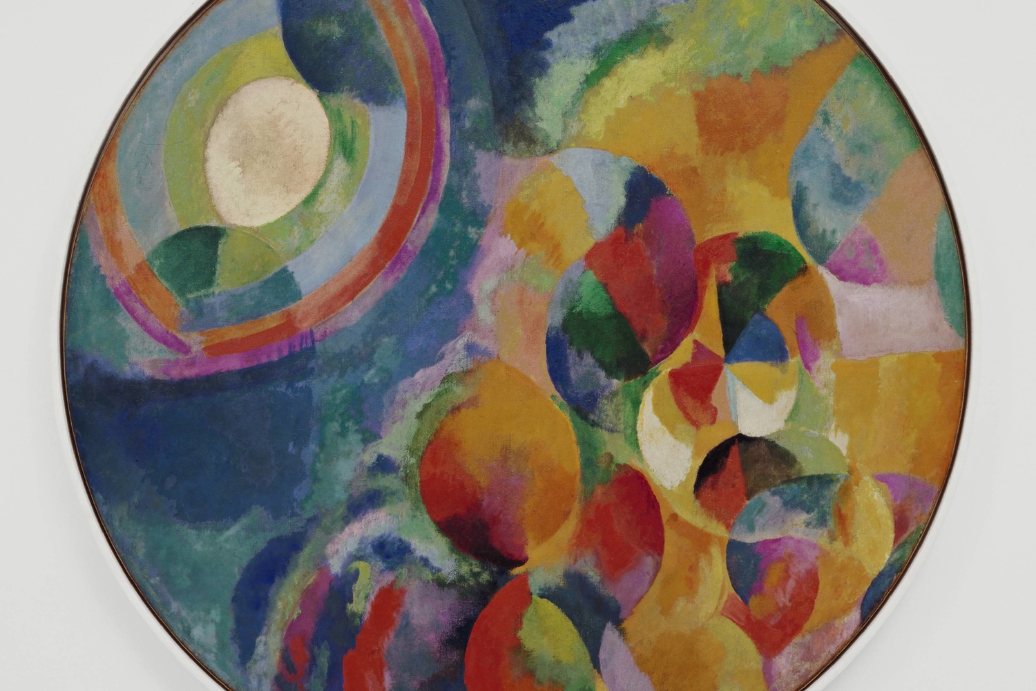 Robert Delaunay. Simultaneous Contrasts: Sun and Moon. 1913 (dated on painting 1912). Oil on canvas, 53" (134.5 cm) in diameter. Mrs. Simon Guggenheim Fund