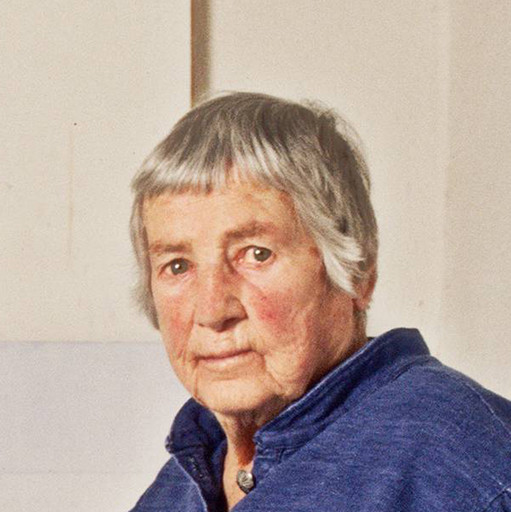 Michele Mattei. Agnes Martin. photograph, 9 7/16 × 12 15/16" (24 × 32.8 cm). Photographic Archive, Artists and Personalities. The Museum of Modern Art Archives, New York