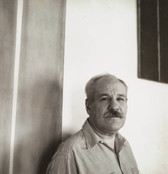 William Vandivert. Photograph of Barnett Newman. c. 1951. gelatin silver print, 8 x 8 1/4&#34; (20.3 x 21 cm). Photographic Archive, Artists and Personalities. The Museum of Modern Art Archives, New York