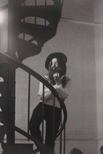 Cait Carouge. View of the performance in Eleanor Antin: Exhibition and Performance at the Clocktower Gallery [PS1 Exh. #43 January 15 - 31, 1976]. Gelatin silver print. MoMA PS1 Archives, II.A.64. The Museum of Modern Archives, New York. Digital Image © 2019 MoMA, N.Y.