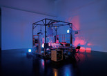 Janet Cardiff, George Bures Miller. The Killing Machine. 2007. 9&#39;10&#34; x 13&#39;1&#34; x 8&#39;2&#34; (118 x 157 x 98 cm). Mixed media, sound (5 min.), pneumatics, robotics, elector magnetic beaters, dentist chair, electric guitar, computer, various control systems. Gift of the Julia Stoschek Foundation, Düsseldorf, and the Dunn Bequest. Photo: Ugarte &amp; Lorena Lopez. Courtesy of the artist, Luhring Augustine, New York and Galerie Barbara Weiss, Berlin