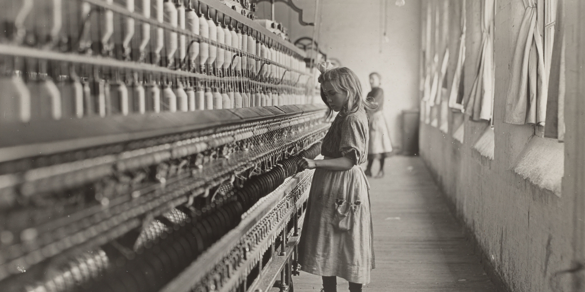 Lewis W. Hine. Sadie Pfeifer, a Cotton Mill Spinner, Lancaster, South Carolina. 1908. Gelatin silver print, 10 1/2 × 13 1/2" (26.7 × 34.3 cm). Purchase