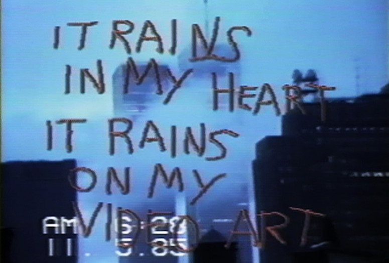 Shigeko Kubota. SoHo SoAp/Rain Damage. 1985. Video (color, sound), 8:25 min. The Museum of Modern Art, New York. Purchase. © 2020 Shigeko Kubota. Courtesy Electronic Arts Intermix (EAI), New York