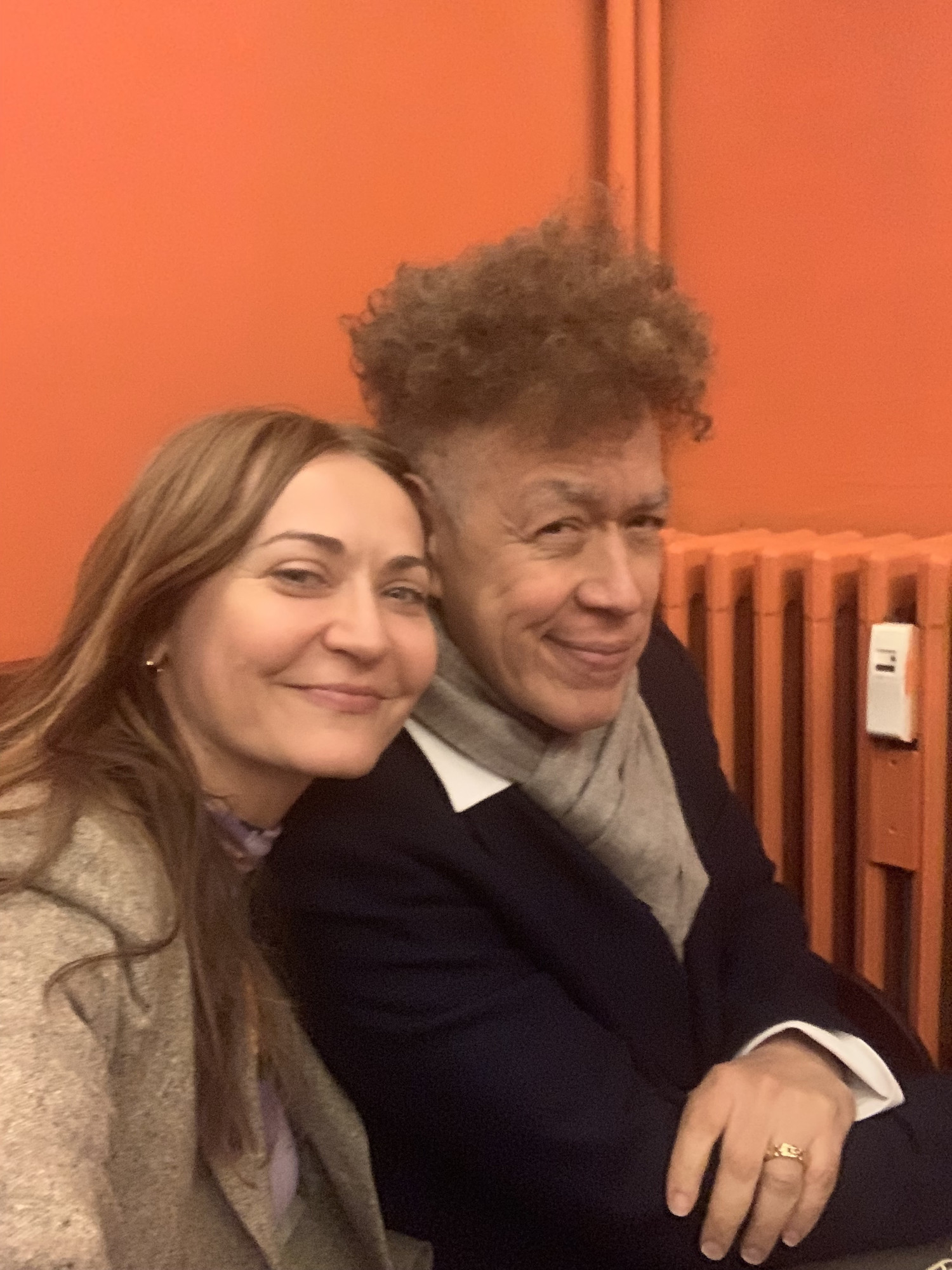 With my wife Irina in a Brussels café