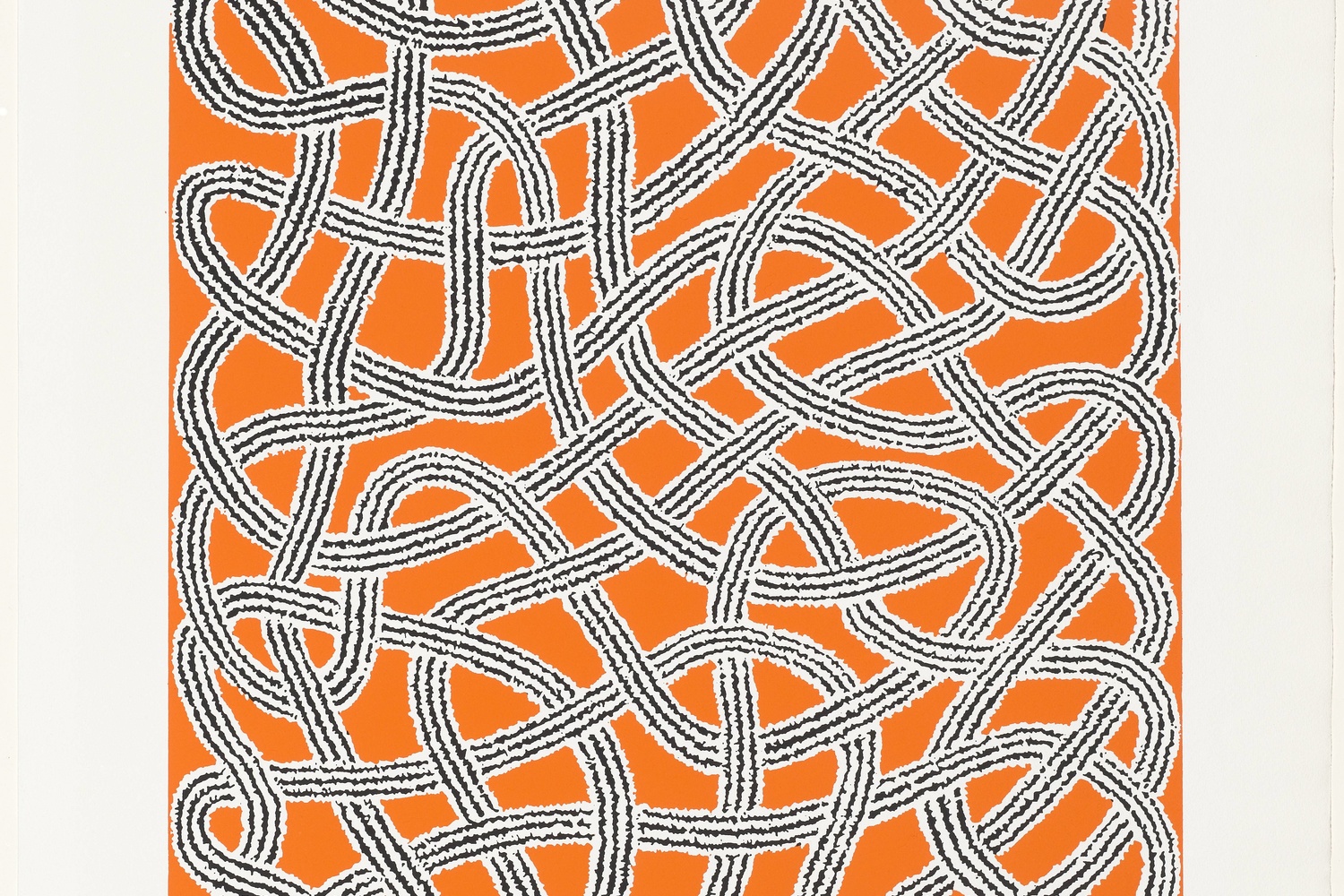 Anni Albers. Study for Nylon Rug from Connections. 1983. One from a portfolio of nine screenprints. Publisher: Fausta Squatriti, Milan. Printer: Muggiò, Milan. Edition: 125. Gift of The Josef and Anni Albers Foundation in memory of Joseph Fearer, 1997. © 2020 The Josef and Anni Albers Foundation/Artists Rights Society (ARS), New York