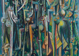 Wifredo Lam. The Jungle (La Jungla).1943. Gouache on paper mounted on canvas, 94 1/4 × 90 1/2&#34; (239.4 × 229.9 cm). Inter-American Fund. © 2019 Artists Rights Society (ARS), New York/ADAGP, Paris