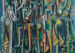 Wifredo Lam. The Jungle (La Jungla).1943. Gouache on paper mounted on canvas, 94 1/4 × 90 1/2" (239.4 × 229.9 cm). Inter-American Fund. © 2019 Artists Rights Society (ARS), New York/ADAGP, Paris