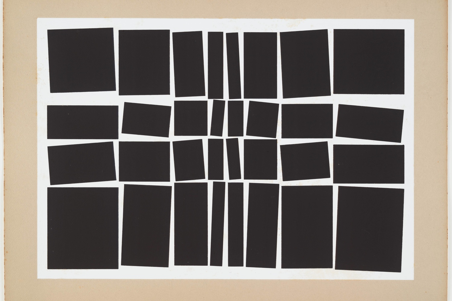 Hélio Oiticica. Metaesquema No. 348. 1958. Gouache on board, 19 7/8 × 26 3/4" (50.5 × 68 cm). Purchased with funds given by Patricia Phelps de Cisneros in honor of Paulo Herkenhoff
