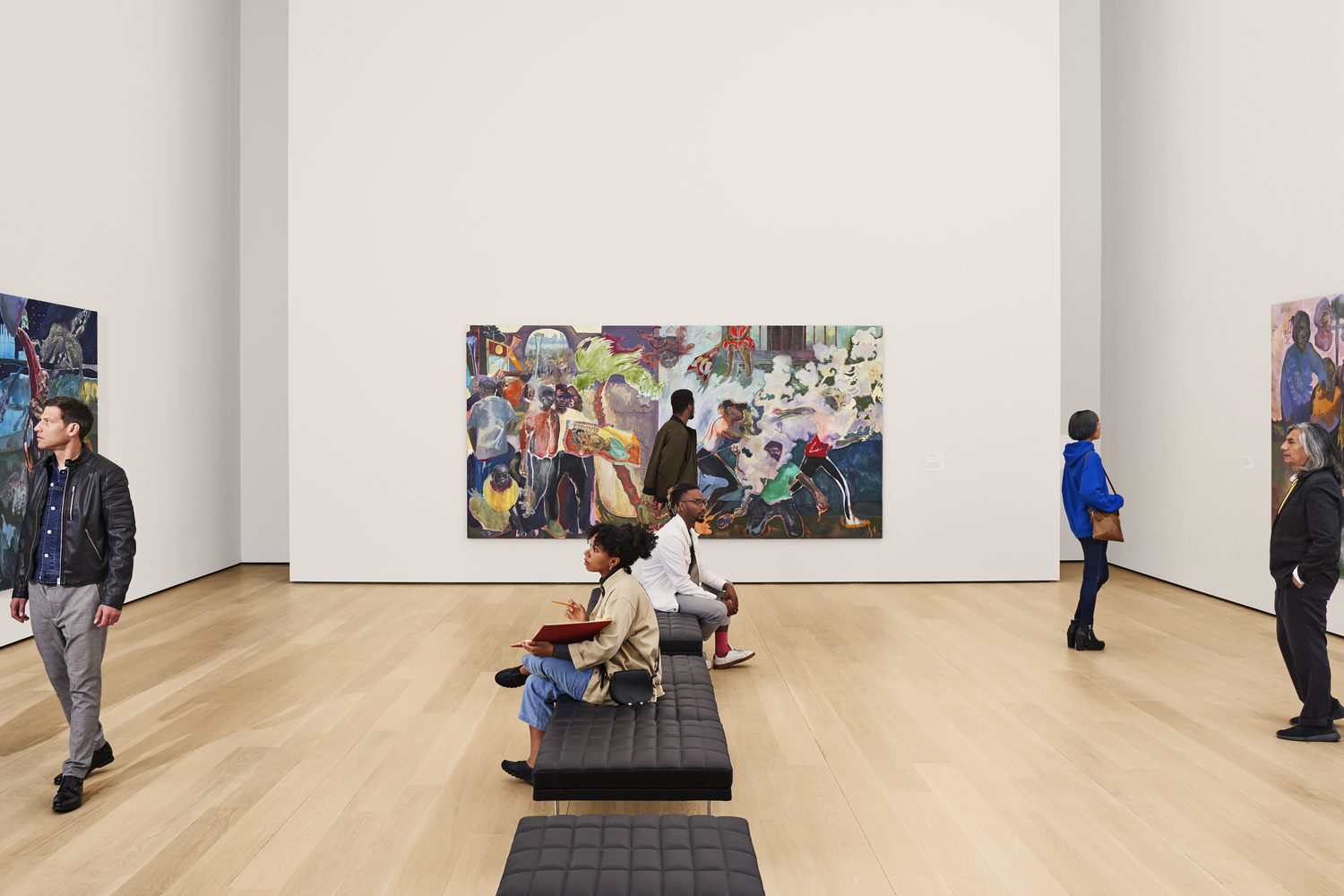 Installation view of Projects 110: Michael Armitage on view at MoMA through January 20, 2020. Photo: Noah Kalina