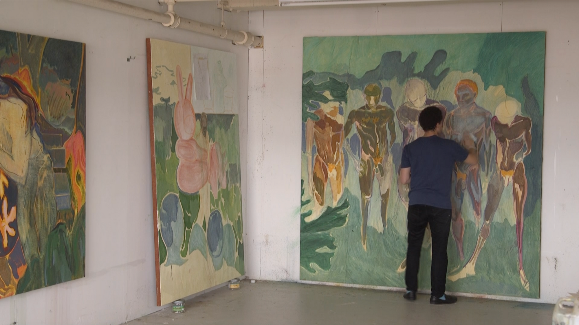 The artist in his studio