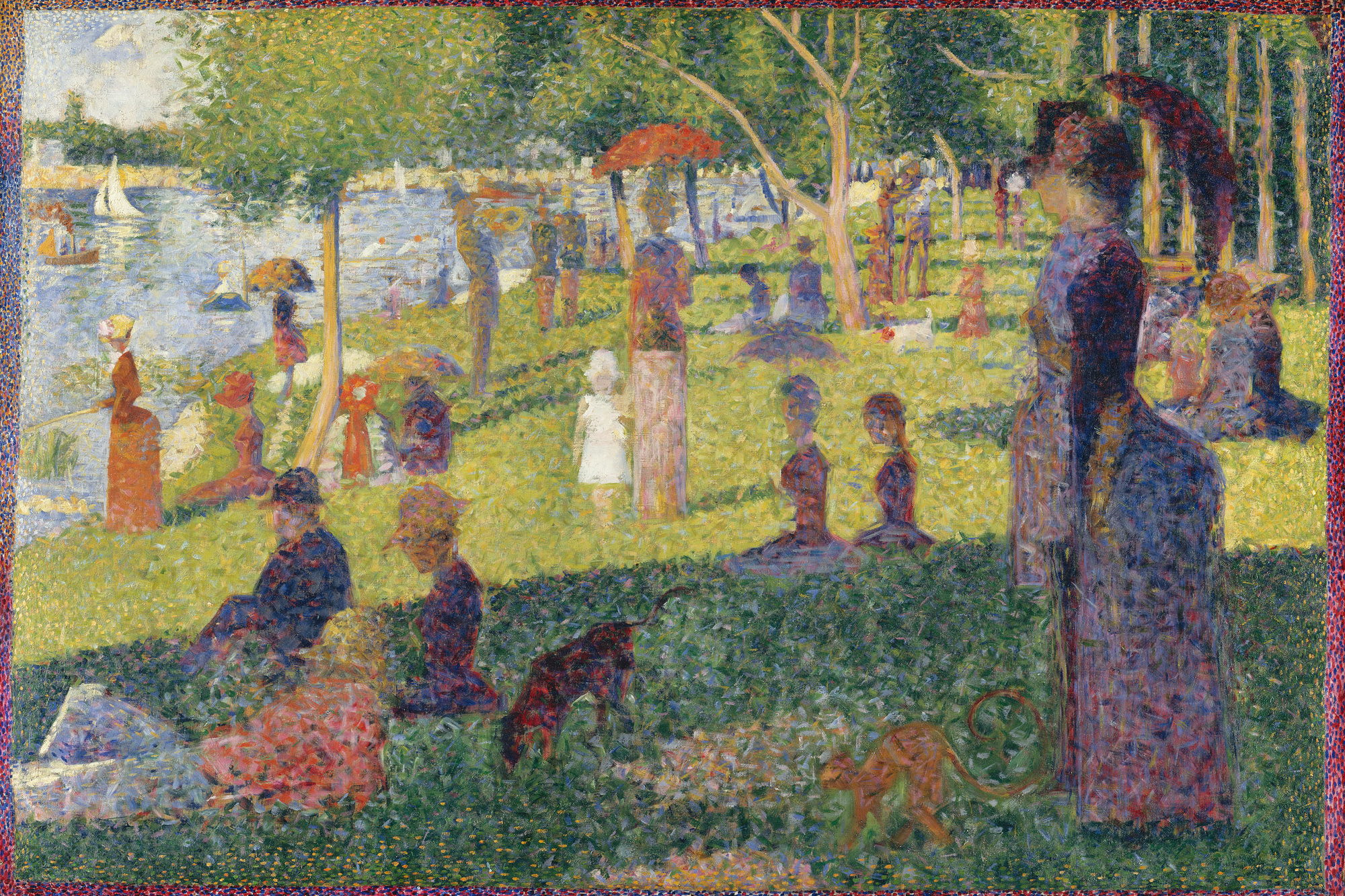 Georges-Pierre Seurat. Study for “A Sunday on La Grande Jatte.” 1884. Oil on canvas. 27 3/4 x 41″ (70.5 x 104.1 cm). The Metropolitan Museum of Art, New York. Bequest of Sam A. Lewisohn, 1951