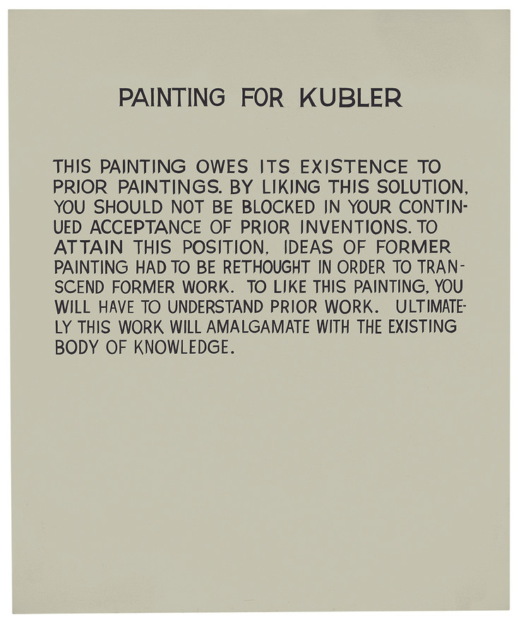 John Baldessari. Painting for Kubler. 1966–68