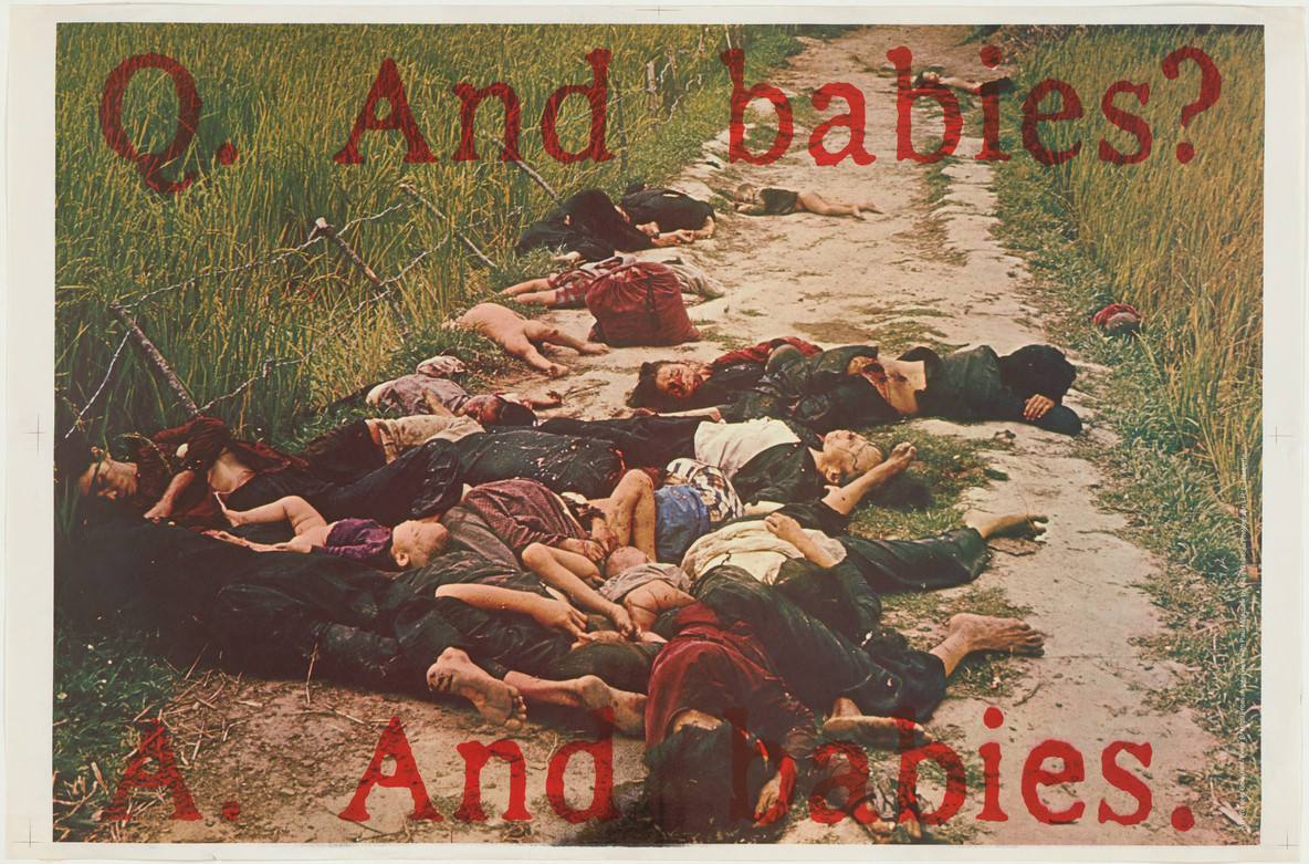 An Art Workers’ Coalition poster that was deemed too controversial to reproduce, but appeared in the catalogue
