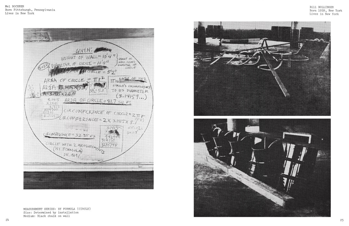 Mel Bochner’s 1970 catalogue submission for Information