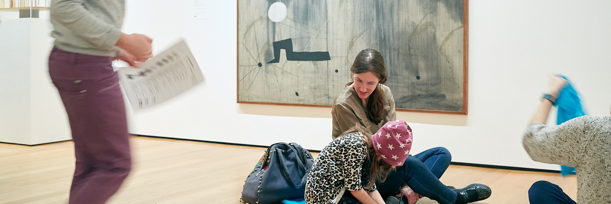 A view of the collection galleries. Shown: Joan Miró. Birth of the World. 1925. Oil on canvas. Acquired through an anonymous fund, the Mr. and Mrs. Joseph Slifka and Armand G. Erpf Funds, and by gift of the artist. © 2020 Successió Miró/Artists Rights Society (ARS), New York/ADAGP, Paris. Photo: Christiana Rifaat