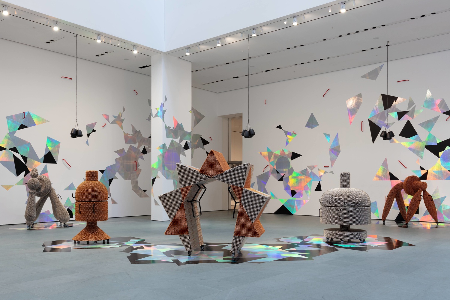 Installation view of Haegue Yang: Handles. 2019. Commissioned for the Marron Atrium by The Museum of Modern Art, New York. Photo: Denis Doorly