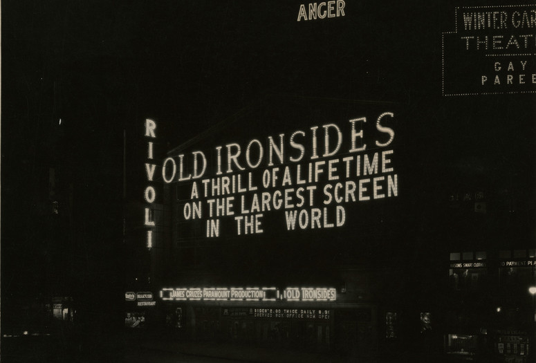 Marquee for Old Ironsides, c. 1926